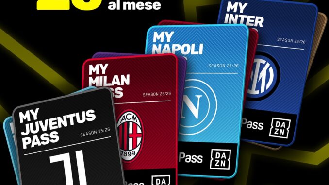 DAZN MyClubPass a 9,99 €/mese: la promo riservata per i veri tifosi